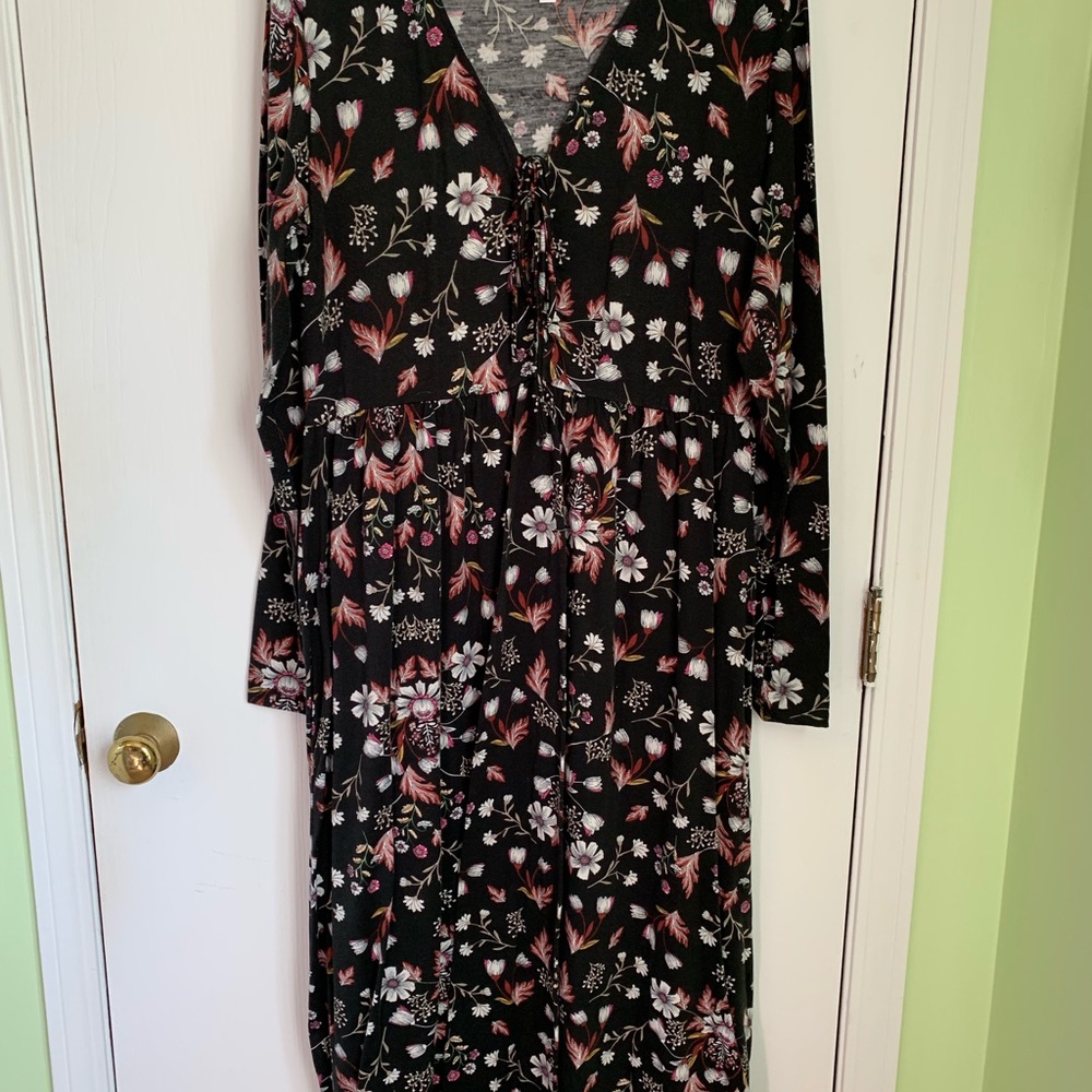 NWOT Xhilaration Floral Maxi Dress Long Sleeves